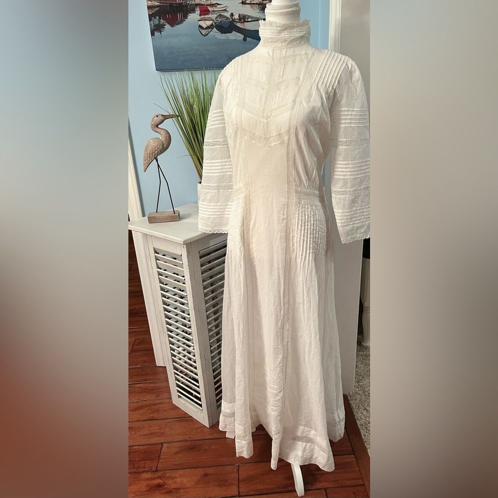Polo Ralph Lauren - White Cotton Vintage Style Dress- Size 12